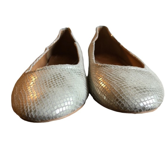 Corso Como Ballet Flat Leather Callie Silver Metallic Size 9 - Picture 7 of 16